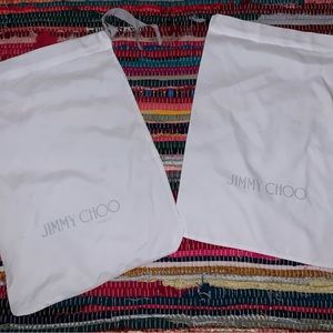 Sold‼️ Jimmy Choo Shoe Protective Cover/Dust Bag Travel Bag Drawstring 2 14x10